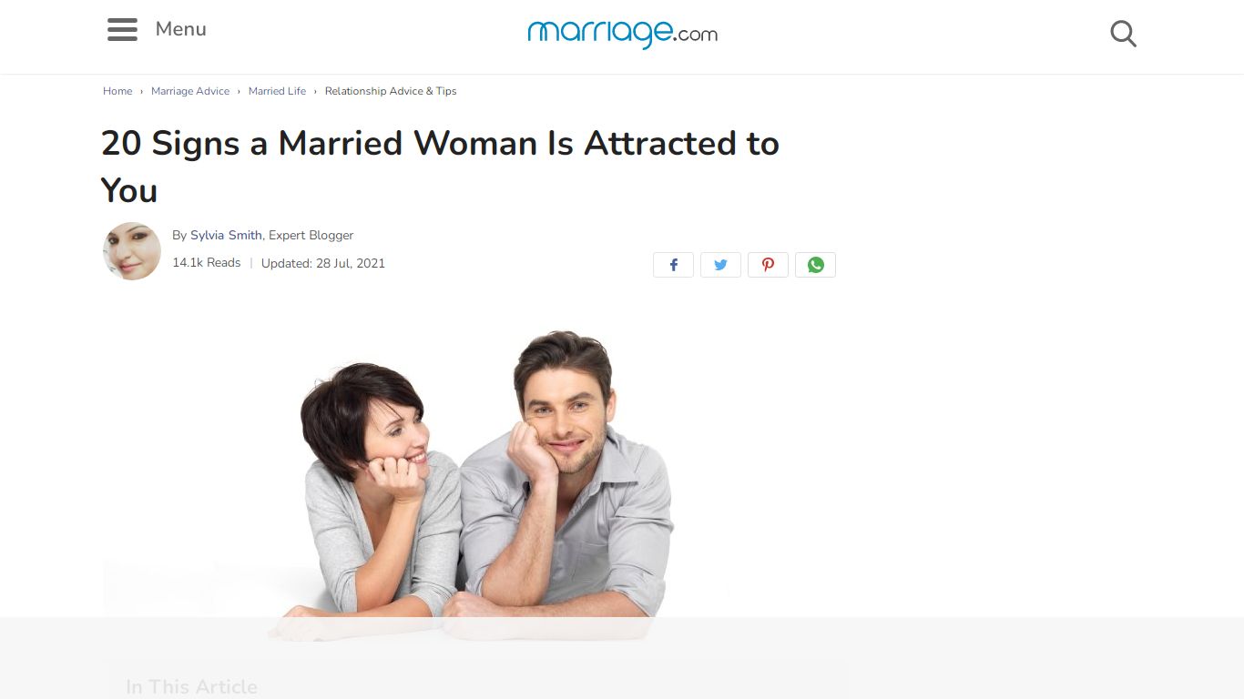 20 Signs a Married Woman Is Attracted to You - Marriage.com